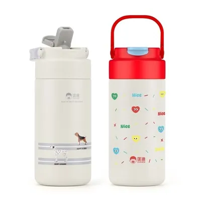 Botellas de agua aisladas personalizadas con tapa y asa 7132